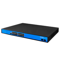 Switch de Red Industrial Gigabit Completo OEM/ODM de 16 Puertos con 2 Puertos SFP en Stock