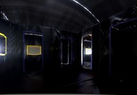 Labyrinthe gonflable et arène à laser Château de clôture et jeux de terrain Murs de bunker Équipement amusant labyrinthe gonflable extérieur interactif
