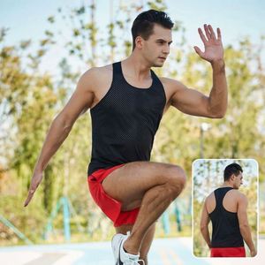 Camiseta sin mangas transpirable de secado rápido Swift Wick para hombre, ideal para correr, fitness y maratón, estilo casual de punto para exteriores. - Product Image 6