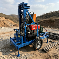 Machine de forage hydraulique portable diesel Liyo 150 22HP 25HP, mini-foreuse de puits d'eau de 100 à 150 m pour l'approvisionnement en eau des fermes
