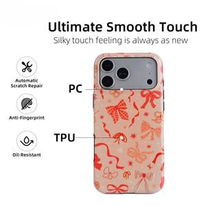 Coque de téléphone personnalisée DIY par sublimation, revêtement PC+TPU 2-en-1 brillant, faible MOQ pour 17 Pro Max et S25, anti-traces de doigts - Product Image 4