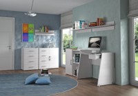 Bureau d'ordinateur moderne en bois pliable, durable et peu encombrant, pour les joueurs et le bureau à domicile