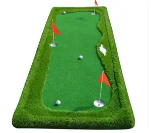 Toptan suni çim golf pratik-Taşınabilir Mini Golf vuruş Mat yüzer golf çimi halı suni çim eğitim uygulama için kapalı açık