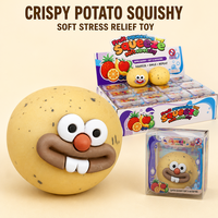 Jouet Squishy Patate Croustillante Forme Mouchetée Nouveauté Alimentaire Jouets Anti-Stress à Presser Cadeau Boîte de Présentation 12 Pièces