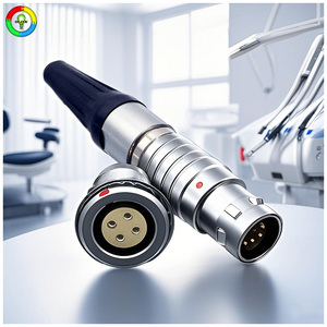 Adaptador Push-Pull Serie <span class=keywords><strong>Gg</strong></span>/egg, Conector Fgg, Aleación de Cobre, Chapado en Oro, IP50, 250V, Audio y Video - Product Image 1