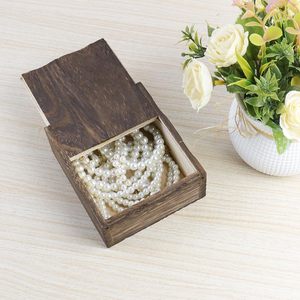 Cajas de Regalo de Madera para Joyería, Pequeñas, Cuadradas, con Tapa Deslizante, Precio de Fábrica al por Mayor - Product Image 2