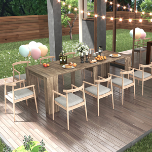 <span class=keywords><strong>Table</strong></span> <span class=keywords><strong>console</strong></span> multifonctionnelle extensible en bois moderne et portable pour salle <span class=keywords><strong>à</strong></span> <span class=keywords><strong>manger</strong></span>, hôtel, atelier - Product Image 1