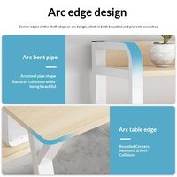 Bureau intégré avec étagère, bureau d'ordinateur de bureau pour la maison et la chambre, bureau d'étudiant pour maison de location, bureau d'écriture simple, bureau d'apprentissage
