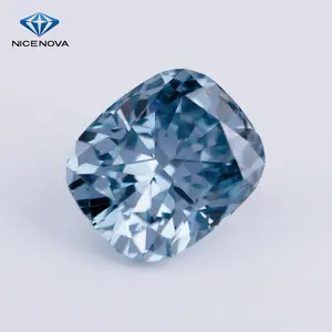 NiceNova 쿠션 컷 VS2 CVD 느슨한 멋진 파티 다이아몬드 실험실 재배 원산지 유형 합성 블루 다이아몬드