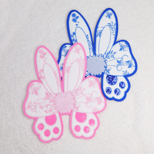 แผ่นแววสำหรับเทศกาลอีสเตอร์ chenille แบบสั่งทำแผ่นติดรูปกระต่ายขนาดใหญ่ออกแบบได้ตามที่ต้องการ - Product Image 1