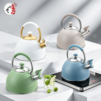Bouilloire siffleuse en acier inoxydable de 2,5 litres, sûre, saine et non toxique, personnalisable avec logo, directement de l'usine