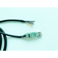 Cable USB a RS422 Utech USB-RS422-WE-1800-BT, 1.8M, NEGRO, Conector USB Transparente