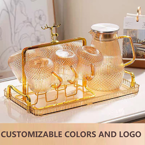 Thủy tinh BoroSilicate cao trà & trái cây truyền bình với nắp cho nước nóng hoặc lạnh trà đá rượu cà phê sữa nước trái cây - Product Image 2