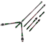 Ensemble de stabilisateur de barre d'équilibre de tir à l'arc Stabilisateur d'arc en fibre de carbone et tige de poteau d'extension de barre en V pour arc classique et arc à poulies