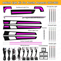 Lumière ambiante dynamique ICarsin pour Porsche Panamera 971 2017 + Kit de mise à niveau du panneau de garniture d'éclairage LED d'ambiance intérieure