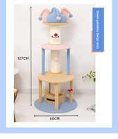 KunMeow Arbre à chat tout-en-un avec nid, toutes saisons, résistant à l'usure et aux griffures, en sisal, pour plusieurs chats, avec zone de saut