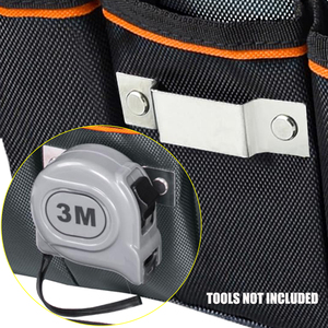 Durable Waterproof Open Top <b>Tool</b> <b>Bag</b> Foldable 29-Pocket High-Capacity <b>Tote</b> Stainless Steel Handle Padded Shoulder Strap Easy - Product Image 6