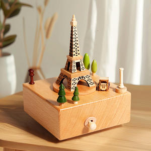 Yiyu Vente Chaude Carrousel Musical Personnalisé en Bois Gravé, Durable (30s de musique), Cadeau d'Anniversaire Créatif pour Enfants, Fille Dansante - Product Image 4