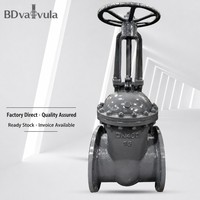 Vanne à opercule manuelle en fonte de 3 pouces avec volant de commande pour eau et vapeur, engrenage conique, normes GOST/DIN/GB