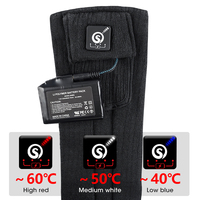 Chaussettes de Ski chauffantes pour adulte, hiver, extérieur, neige, imperméable, écran tactile, 3 niveaux, régulateur de température, batterie électrique chaude