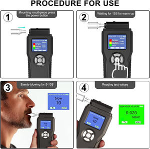 Testeur d'alcool numérique EEK de précision avancée, capteur de test d'alcoolémie, prix du testeur d'alcoolémie, éthylotest avec capteur semi-conducteur - Product Image 5
