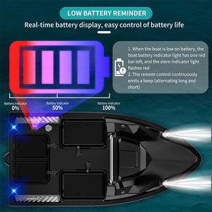 Bateau à appâts de pêche V803GPS BeiDou avec sonar, moteur de traîne, adaptateur, 4 distributeurs d'appâts, 200 points de balise, pilotage automatique, pêche à la carpe - Product Image 4