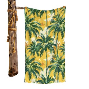 Coperta da spiaggia Tropical Island Palm Tree ad asciugatura rapida in morbida microfibra, resistente alla sabbia, per spiaggia, nuoto, campeggio e viaggi. - Product Image 5
