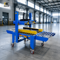 Machine de scellage de boîtes en carton semi-automatique HEKON, entraînement latéral gauche et droit, machine de scellage de colis industrielle