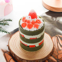 Bougie artisanale en cire de soja parfumée à la fraise de bonne qualité avec boîte cadeau de Noël