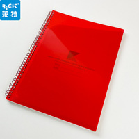 Carnet à spirales multicolores A5 avec poche en PP, papier ligné, carnet de réunion de bureau, carnet d'écriture