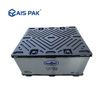 Conteneur de transport en plastique pliable robuste de 1350x1150mm, grande boîte à palettes pliable, empilable, pour expédition en vrac