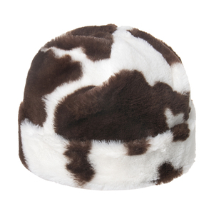 Nueva moda negro de piel sintética Rosa vaca Beanie sombrero para <span class=keywords><strong>las</strong></span> mujeres de invierno de punto cálido Gorras gorra - Product Image 4