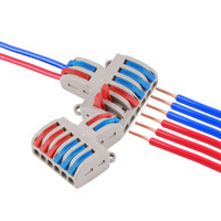 Connecteur de fil de connexion rapide terminal de fil bout à bout de couleur de type presse