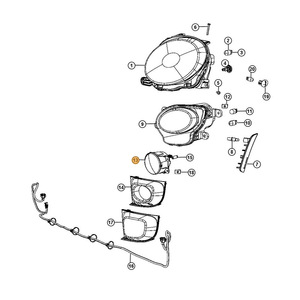 Feux antibrouillard avant 68353533AA pour Jeep Cherokee Compass Ram 1500 2500, boîtier en plastique de remplacement - Product Image 4