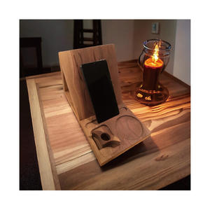 Table de chevet en acacia-Mini porte-page de livre en triangle, marque-page pour chambre à coucher table de chevet bureau bibliothèque décor de bureau - Product Image 2