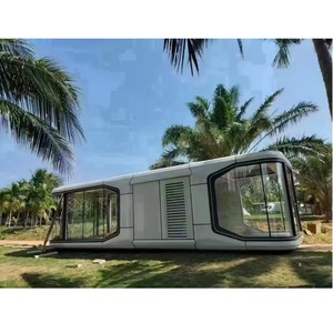X7 Modern desain mewah modis kapsul berkemah rumah kapsul prefabrikasi dengan sistem cerdas pesawat ruang angkasa