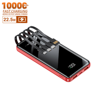 Banque d'énergie HYTO haute vitesse PD 20W SCP 22.5W Chargeur portable 10000mAh avec double ports USB de type C Affichage LED Powerbank 10000mah