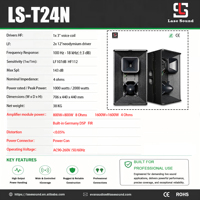 Système audio professionnel L24N, haut-parleur double 12 pouces, haut-parleur puissant, système de sonorisation professionnel, équipement audio DJ/amplificateurs/haut-parleurs