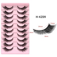 Cils naturels 10 paires, faux cils 5D en vison synthétique, cils soyeux et moelleux, prix de gros direct usine, fournisseur de cils