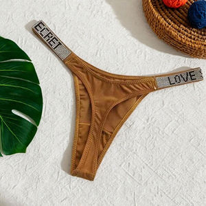 ชุดชั้นในเซ็กซี่ติดเพชรรูปตัวทีเซ็กซี่ใหม่กางเกงในจีสตริงไร้รอยต่อกางเกงในสตรีประดับพลอยเทียมกางเกงในเซ็กซี่ - Product Image 5