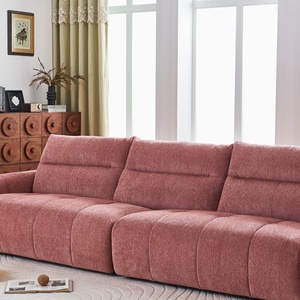 Conjunto de Sofá Seccional Cuadrado de Chenilla de 3 Plazas, Cómodo, con Patas de Madera, Relleno de Espuma, Moderno, Tapizado, para Apartamento o Villa - Product Image 5