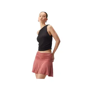 Summer New Mini Skirts Custom Logo Women Premium Slinky Fold Over Mini Skirt