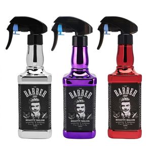 Botella de Spray Profesional para <span class=keywords><strong>Barber</strong></span>ía de 500 ml, Diseño Vintage de Whisky, Pulverizador de Pelo Electrochapado para Estilistas y Barberos - Product Image 1