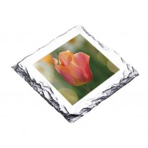 Plaque en pierre carrée 9x9 cm, polie et peinte, pour sublimation, décoration intérieure, souvenirs, cadeaux DIY, modèle de plaque d'amour, technique de gravure - Product Image 1