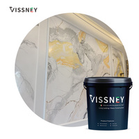 Revestimiento de Pared Vissney, Estuco, Yeso Veneciano, Pintura con Textura de Mármol