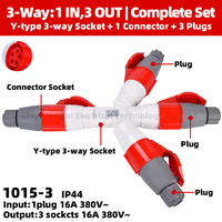 Prise multiple industrielle ODM 5 broches 16A de type Y avec protection IP44, répartiteur de courant étanche CE RoHS pour chantier de construction