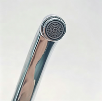 Robinet de cuisine en laiton à poignée unique avec couvercle en acier inoxydable, tuyau tressé en acier inoxydable de 50 cm, finition chromée pour usage domestique