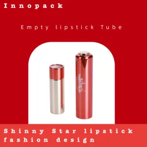 Wholesale Luxury Square Lip Balm Tubes Eco Friendly Empty Red Lipstick Tube Lip Balm Stick Containers