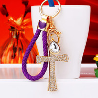 Porte-clé en cristal mignon breloque porte-clés en strass pour sacs à main Inspiration pendentif porte-clés en métal Arts artisanat Inspiration