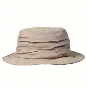 Nouvel Arrivage Chapeau Bob Unisexe Vintage en Lin de Haute Qualité, Protection Solaire Extérieure, à Calotte Plate et Nœud Tendance - Product Image 5